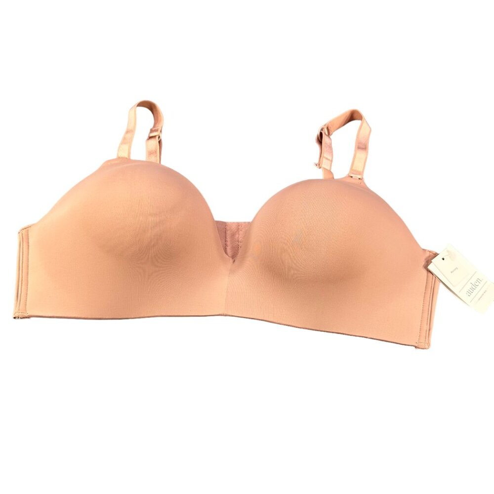 Auden Women's Size 40D Nursing Bra Lightly Lined Wireless 2 Way Straps Mauve New